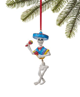 Holiday Lane - Day of the Dead Skull Maracas Plater Ornament