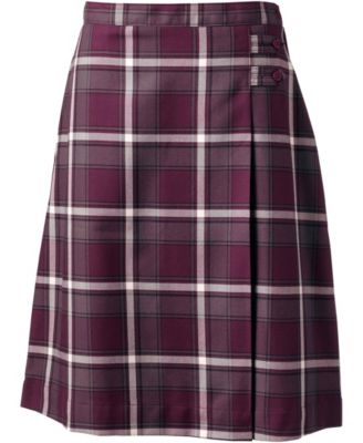 Women's Plaid A-line Skirt Below the Knee