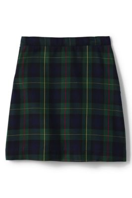 Women's Plaid A-line Skirt Below the Knee