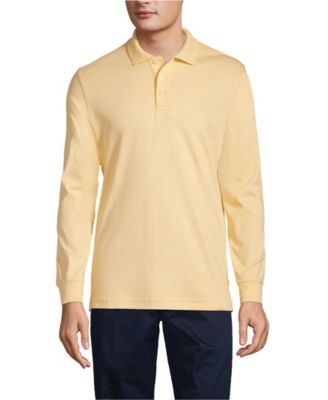 Men's School Uniform Long Sleeve Interlock Polo Shirt