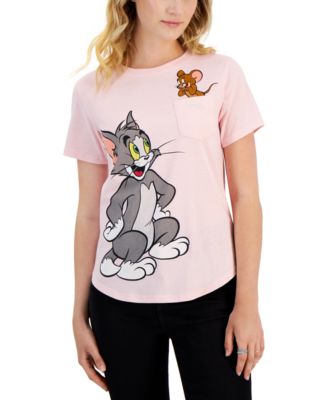 Tom and Jerry - Junior's Tom And Jerry Graphic Short-Sleeve T-Shirt