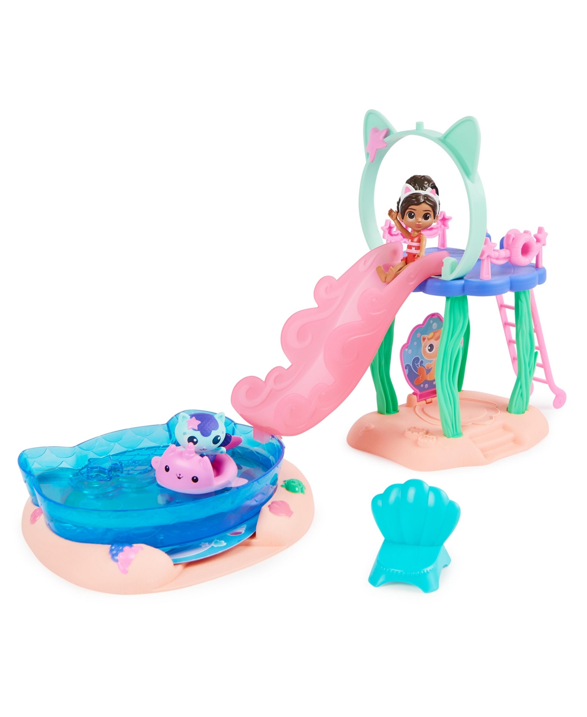 Gabby's Dollhouse Kids' Purr-ific Pool Playset With Gabby And Mercat Figures, & Pool Accessories In Multi-color