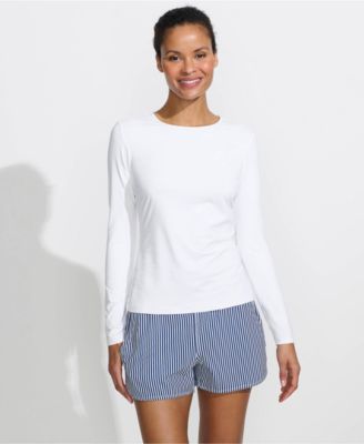 Women's Long Torso SunShade UPF 50 Long Sleeve Rash Guard Swim Tee