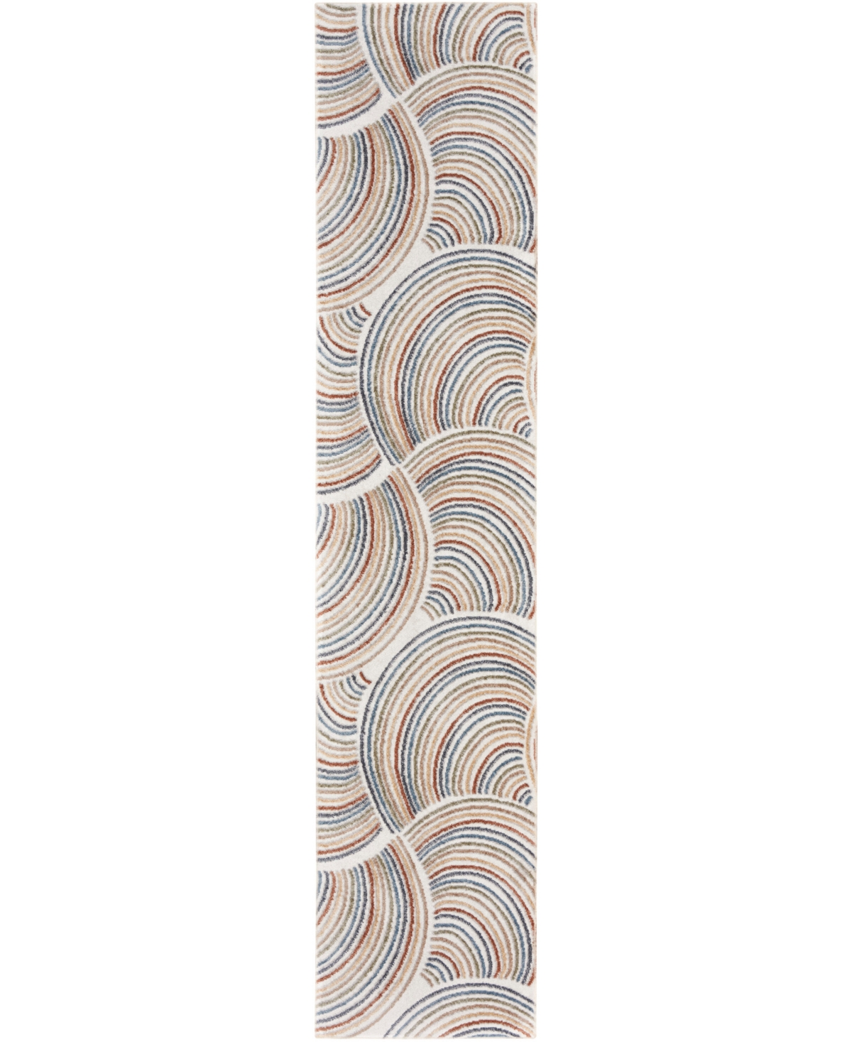 Nourison Astra Machine Washable Asw08 2'2" X 12' Runner Area Rug In Ivory