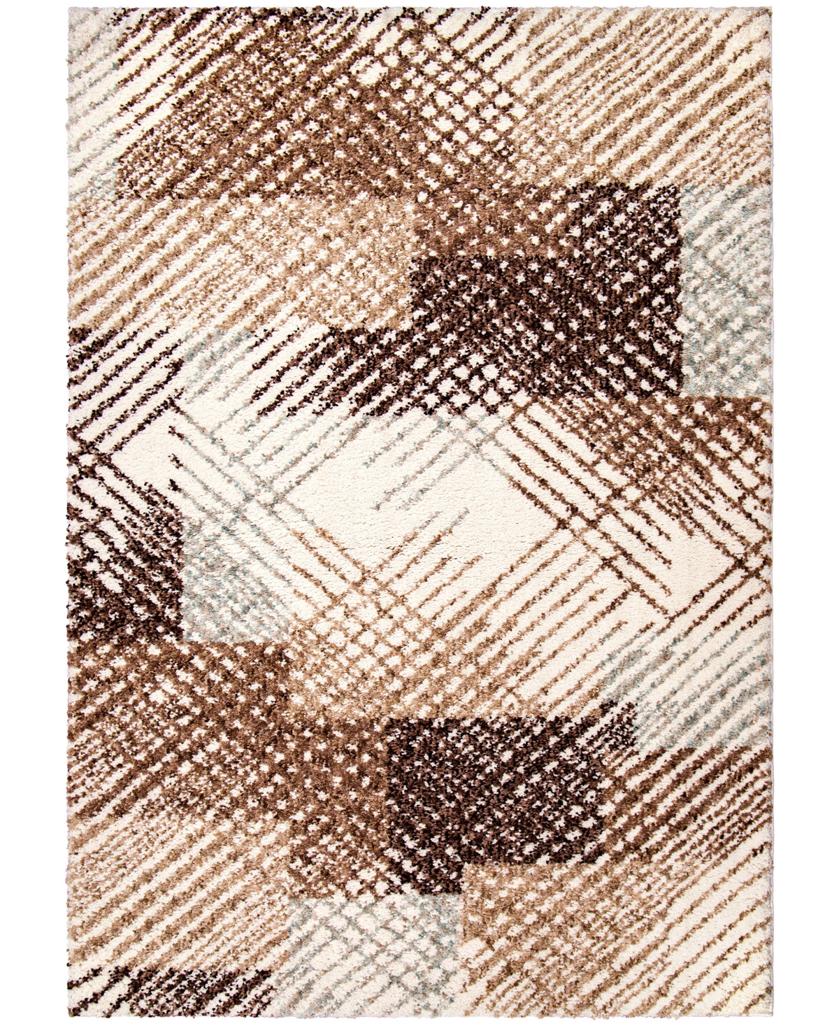 Orian Cotton Tail Lynx 5'3in x 7'6in Area Rug - White