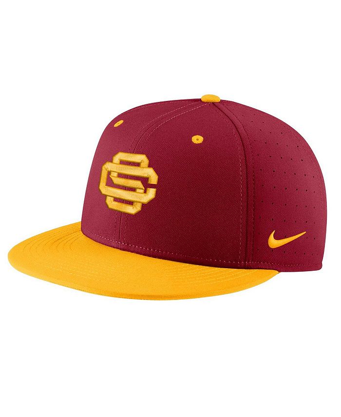 Men's Nike Gray USC Trojans Aero True Baseball Performance Fitted Hat