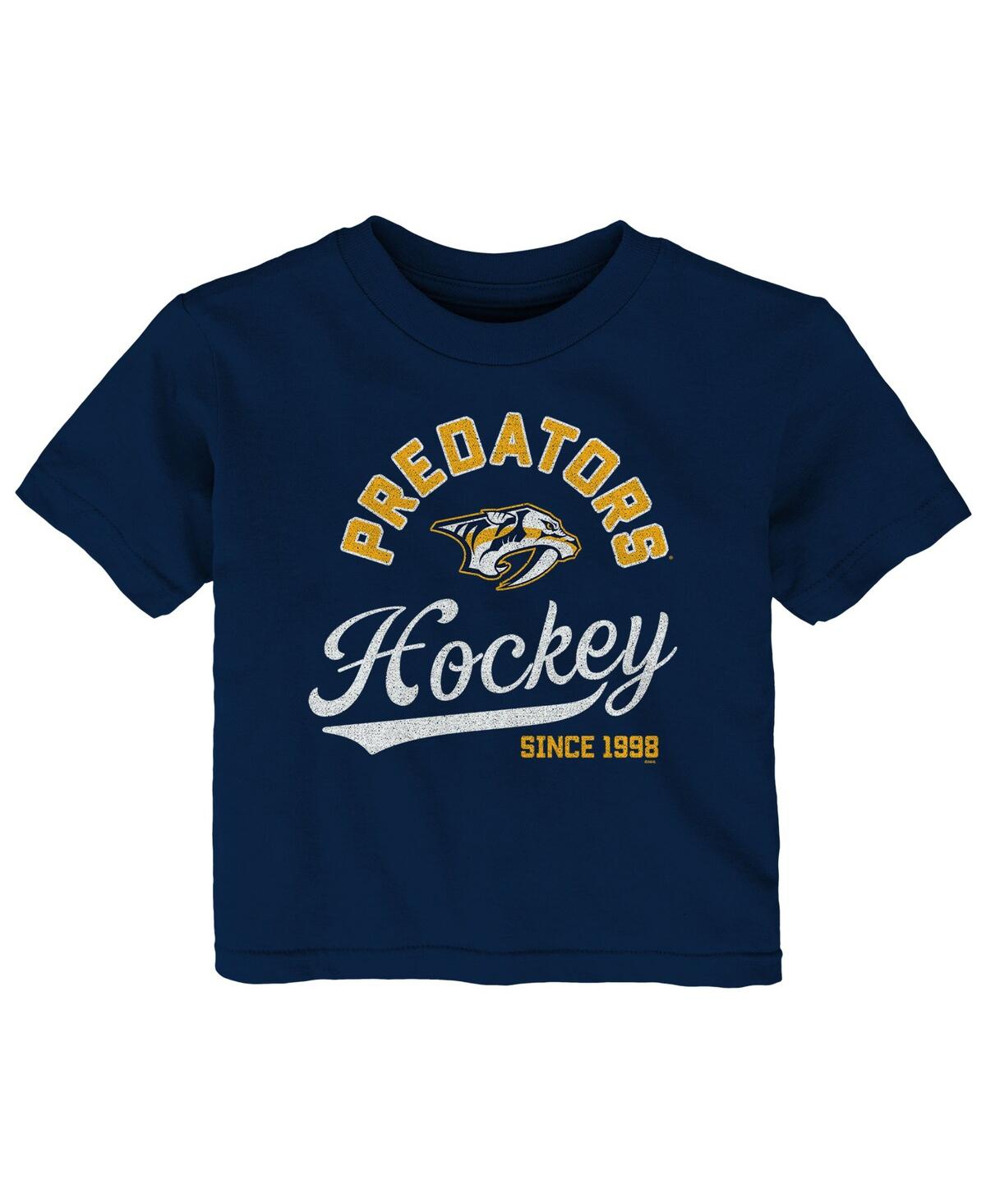 Outerstuff Babies' Toddler Boys And Girls Navy Nashville Predators Take The Lead T-shirt