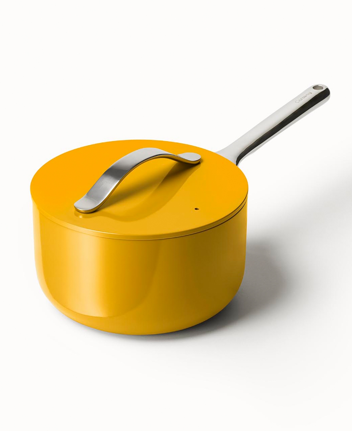 Shop Caraway Non-stick Ceramic 3 Qt Sauce Pan In Marigold