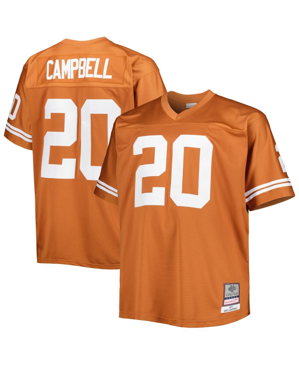 Men's Mitchell & Ness Earl CampbellTexas Longhorns Big and Tall Legacy Jersey - Texas Orange