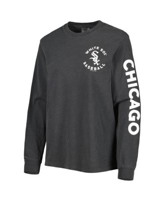 Women's Black Chicago White Sox Team Pigment Dye Long Sleeve T-shirt