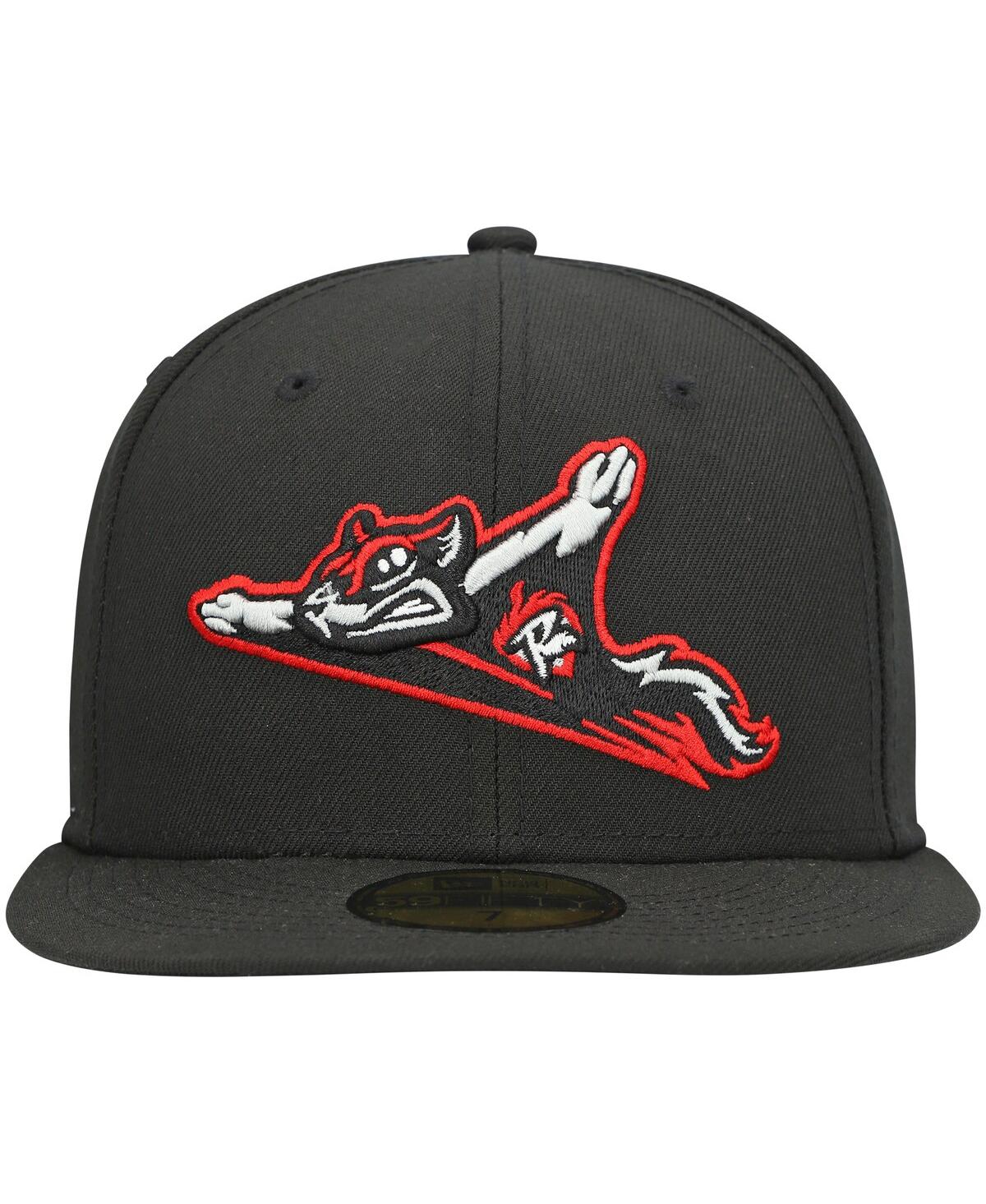 Men's New EraRichmond Flying Squirrels Authentic Collection Team Home 59FIFTY Fitted Hat - Black