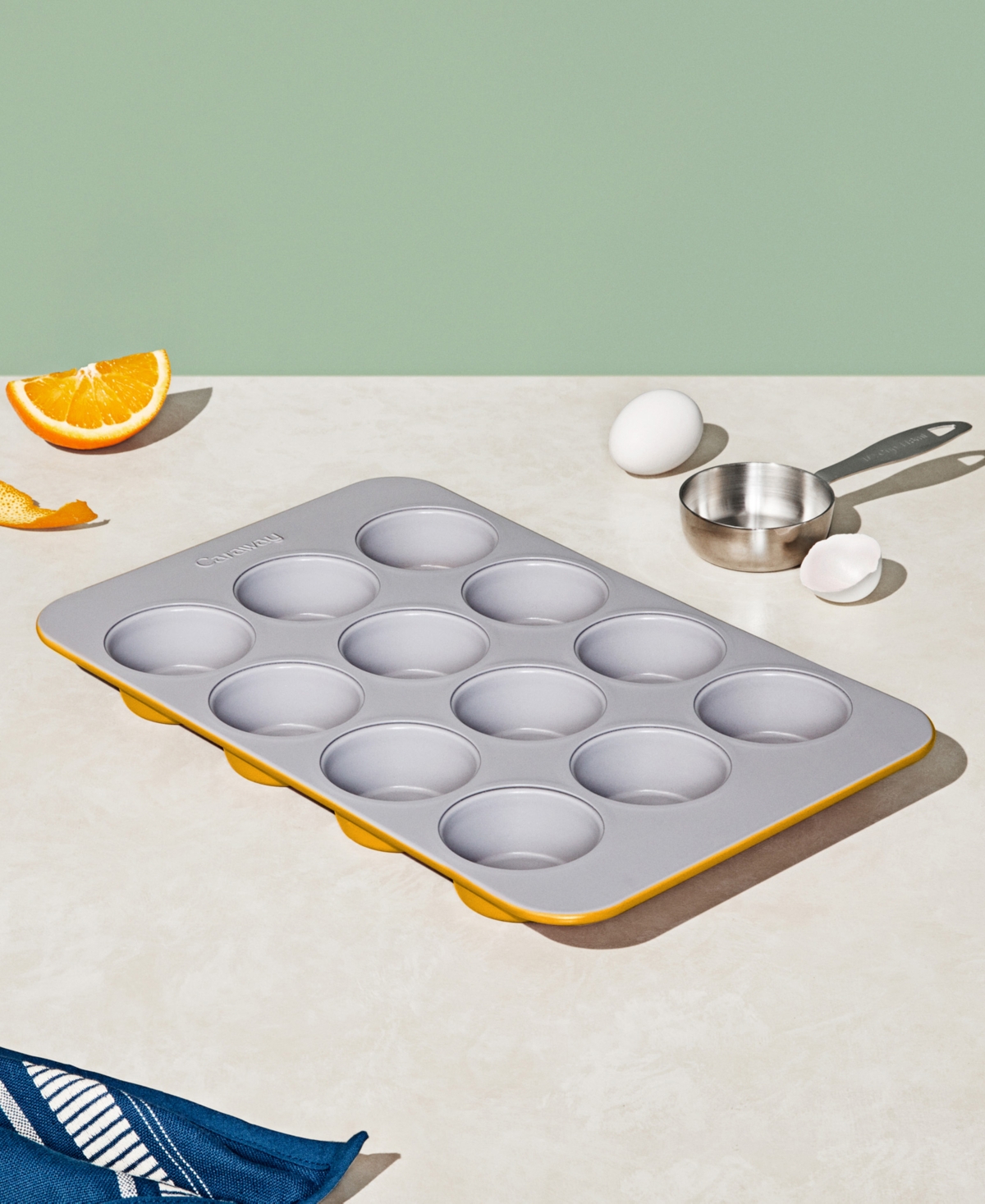 Caraway Ceramic Non-stick Muffin Pan In Yellow