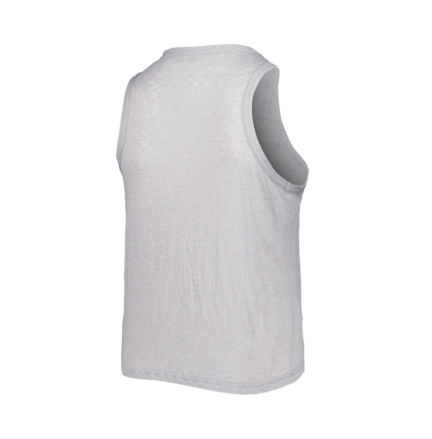 Женский топ Soft As A Grape Gray San Diego Padres Plus Size High Neck Tri-Blend — фото 4