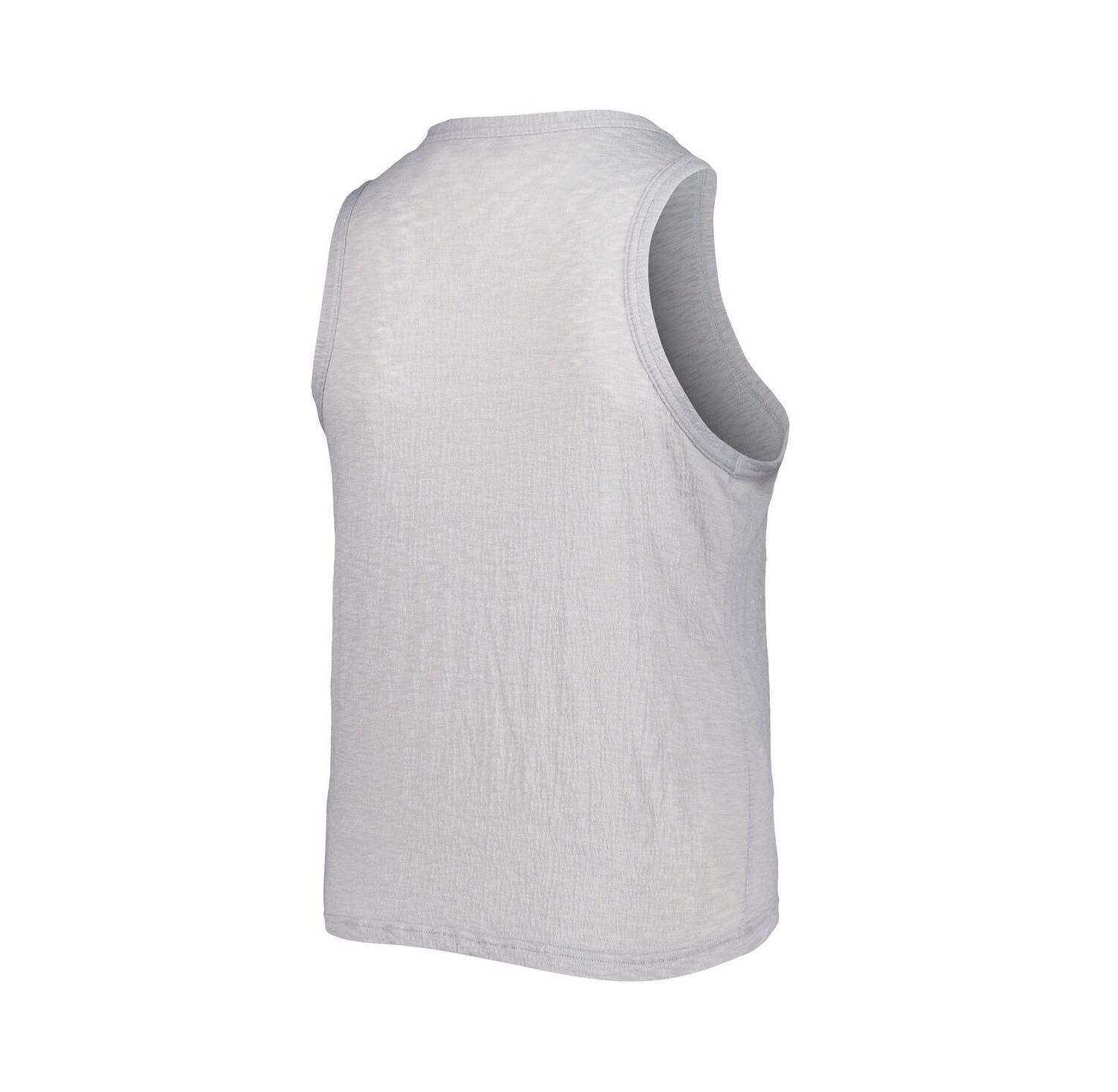 Women's Gray San Diego Padres Plus Size High Neck Tri-Blend Tank Top