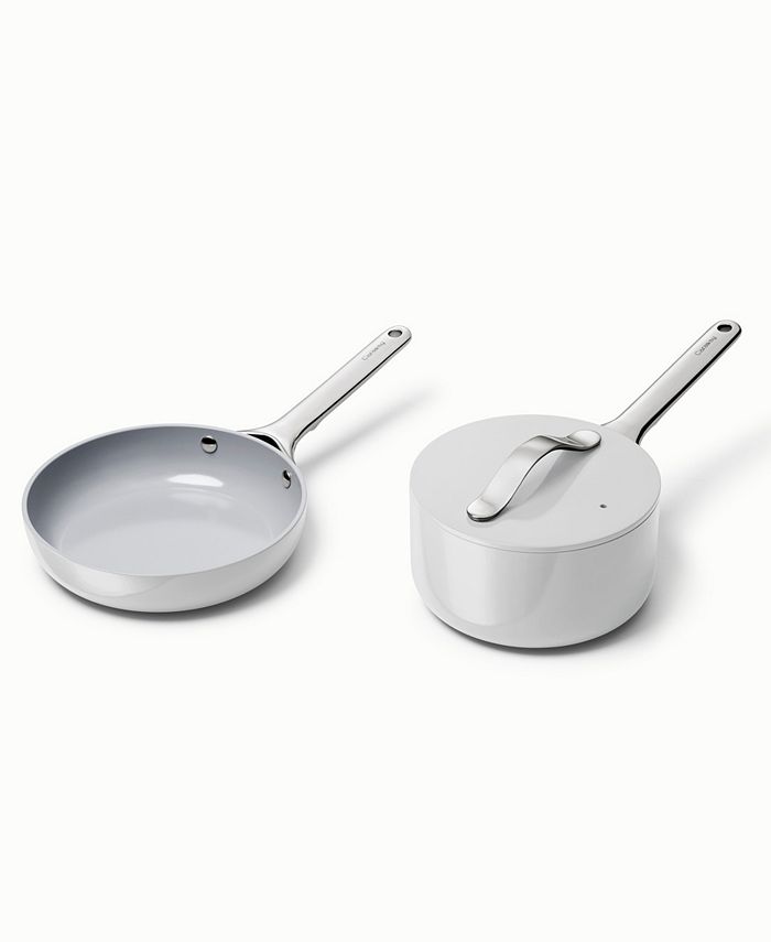 Caraway Aluminum Non-Stick Ceramic 8.27 Mini Fry Pan and Mini Sauce Pan  Duo - Macy's