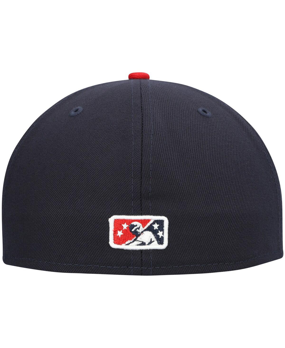 New Era Navy New Hampshire Fisher Cats Authentic Collection Road 59fifty Fitted Hat In Navy