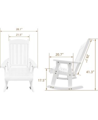 Wooden Rocking Chair with Comfortable Backrest Inclination