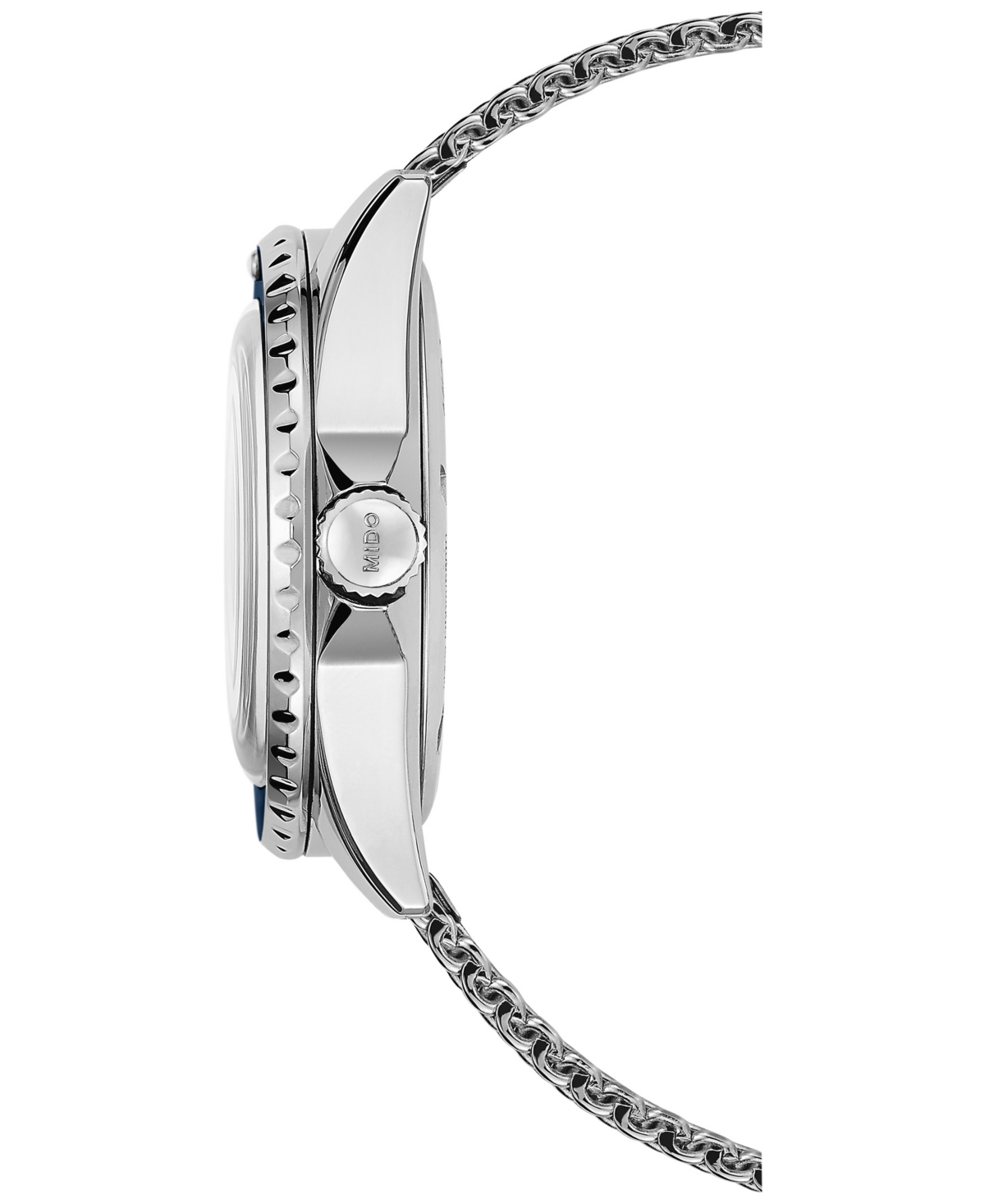 Shop Mido Unisex Swiss Automatic Ocean Star Tribute Stainless Steel Mesh Bracelet Watch 41mm In Blue