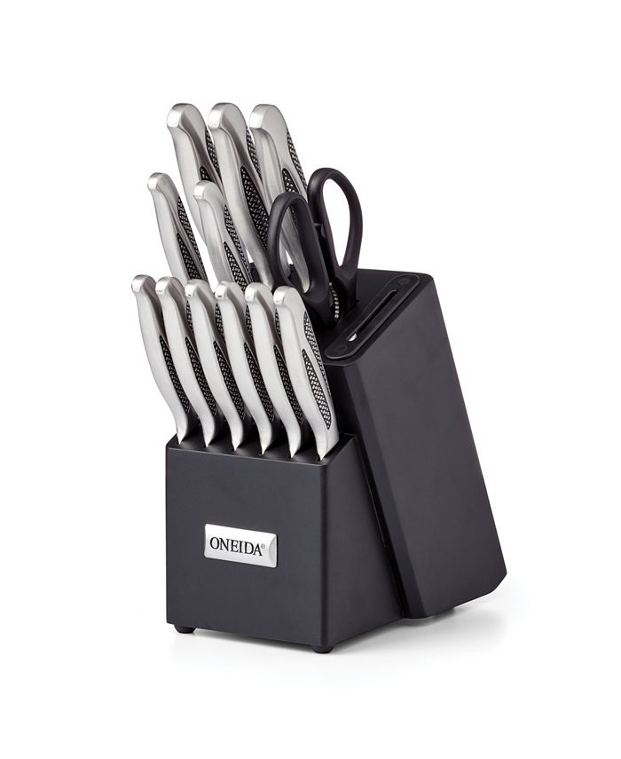 Oneida Stainless Steel 14 Piece Cutlery Block with Built-in Sharpener Set -  Macy's