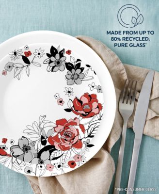 Corelle Vitrelle Chelsea Rose 12 Pc. Dinnerware Set, Service for 4