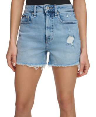 DKNY Jeans - Women's Kent Distressed Raw-Hem Jean Shorts