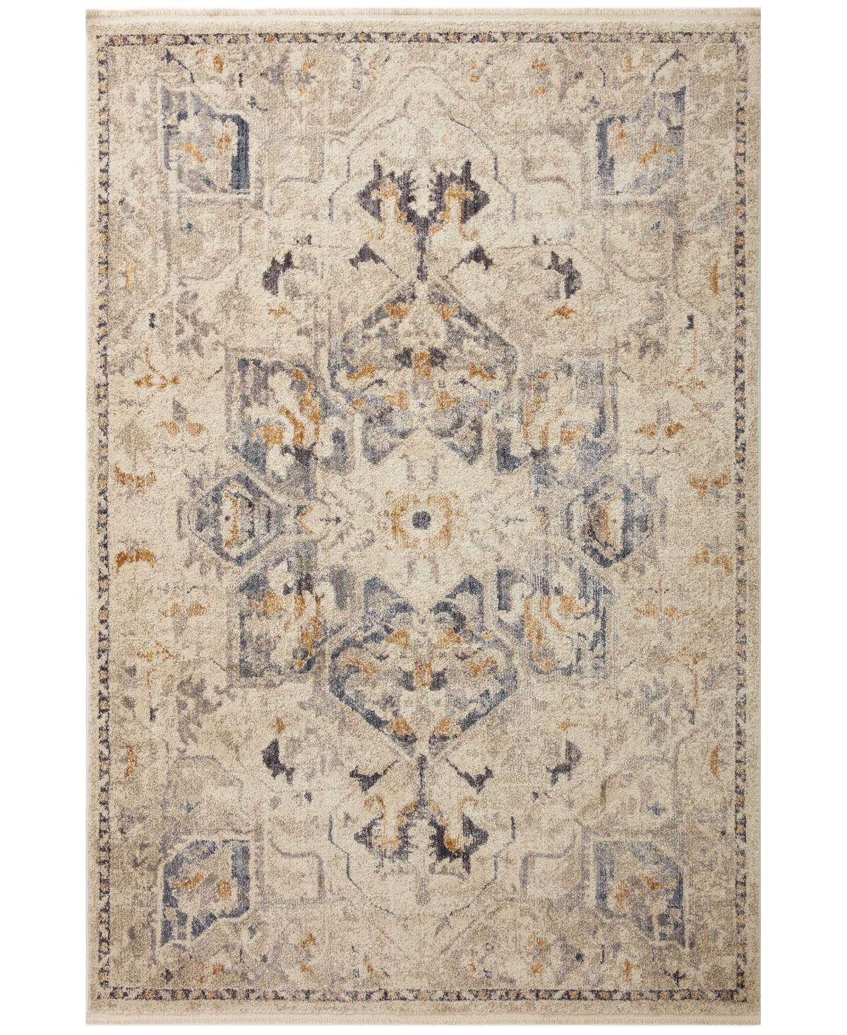 Magnolia Home By Joanna Gaines X Loloi Janey Jay-01 6'7" X 9'2" Area Rug In Beige