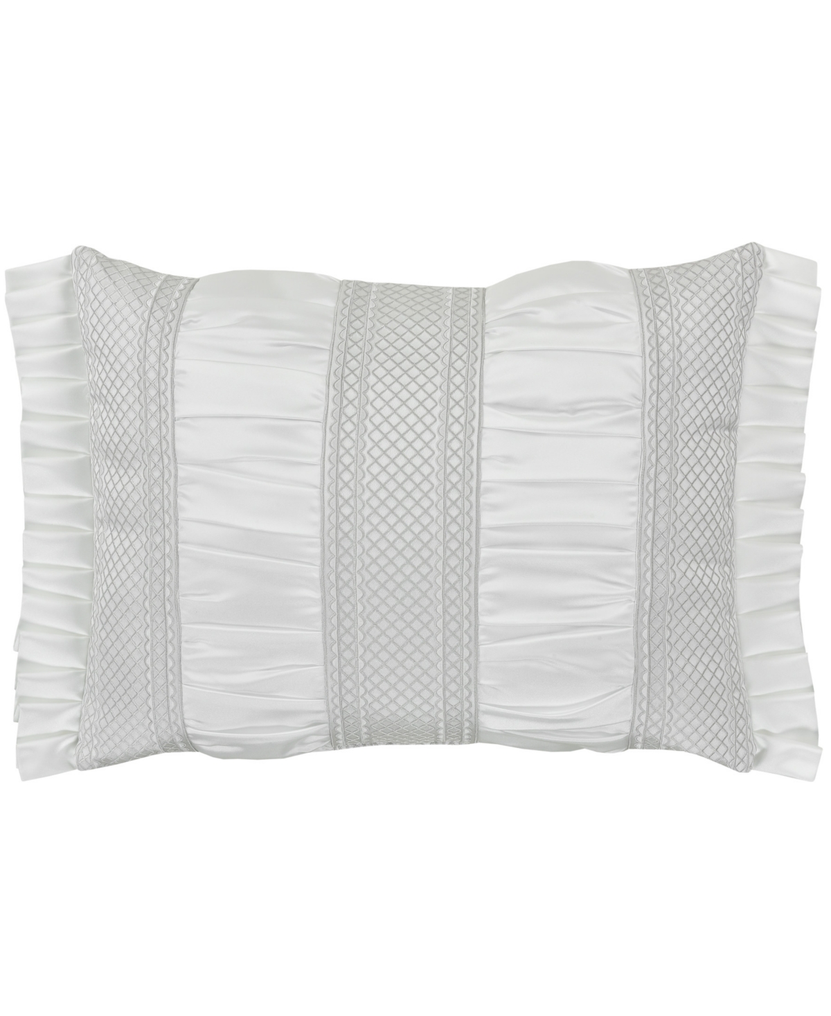 J Queen New York Brunello Boudoir Decorative Pillow, 15" X 20" In Platinum