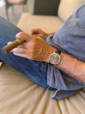 Мужские часы Parker на ремешке из натуральной кожи Porsamo Bleu 832APAL