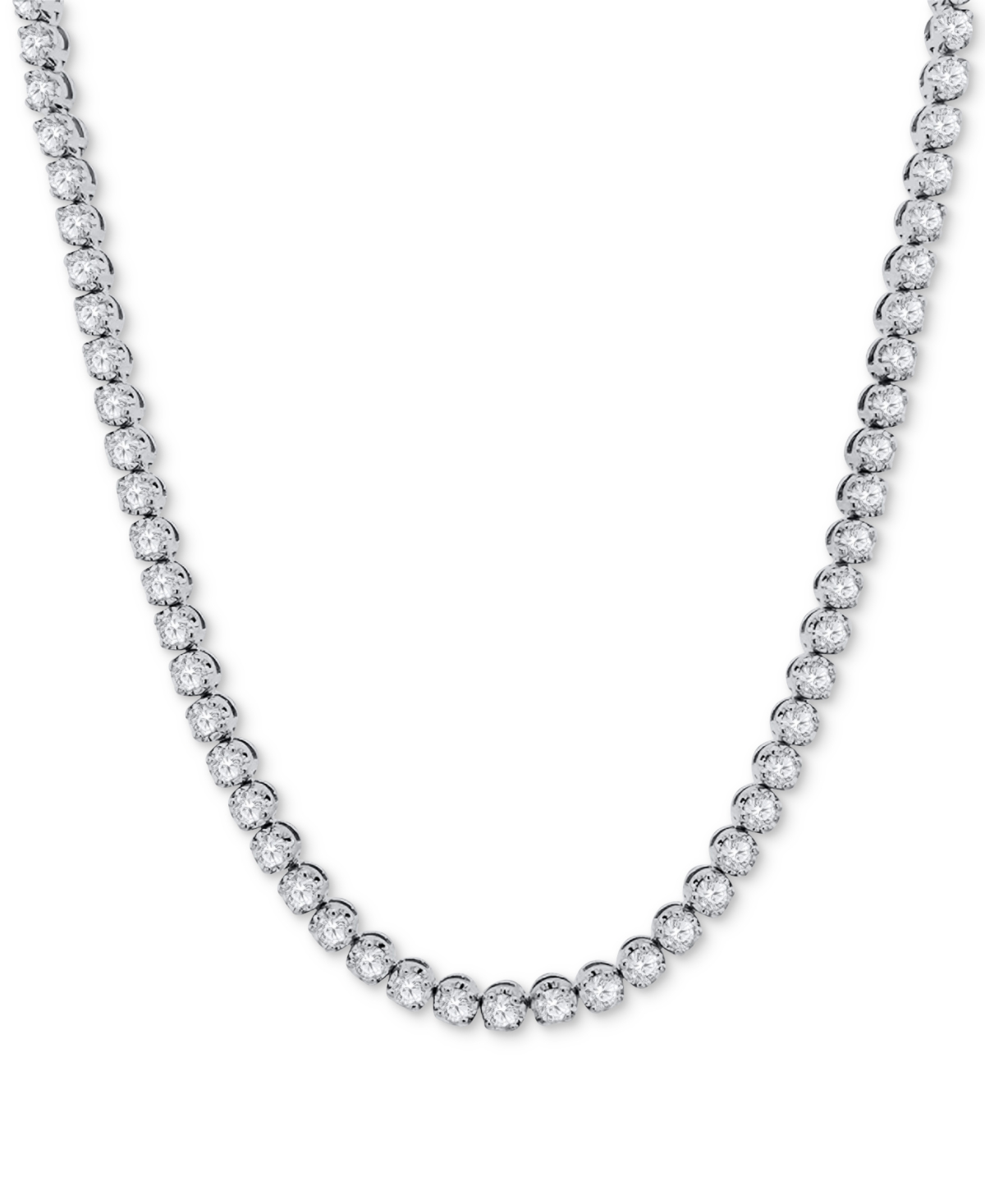 Macy's Men's Diamond 22" Link Necklace (10 Ct. T.w.) In 10k White Gold