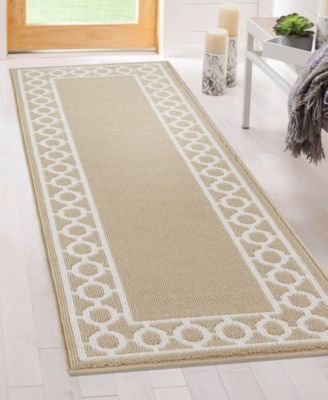 Christine Trellis Border Tufted Runner Rugs