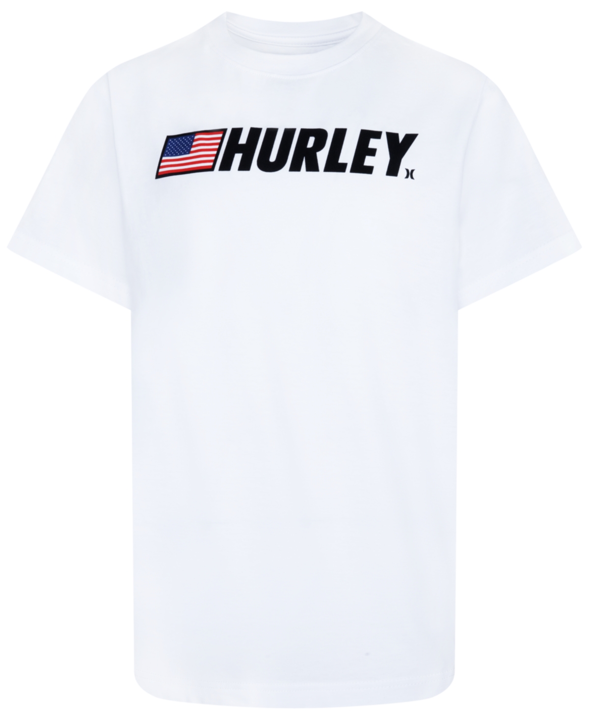 Hurley Big Boys Flag Short Sleeves T-shirt In White