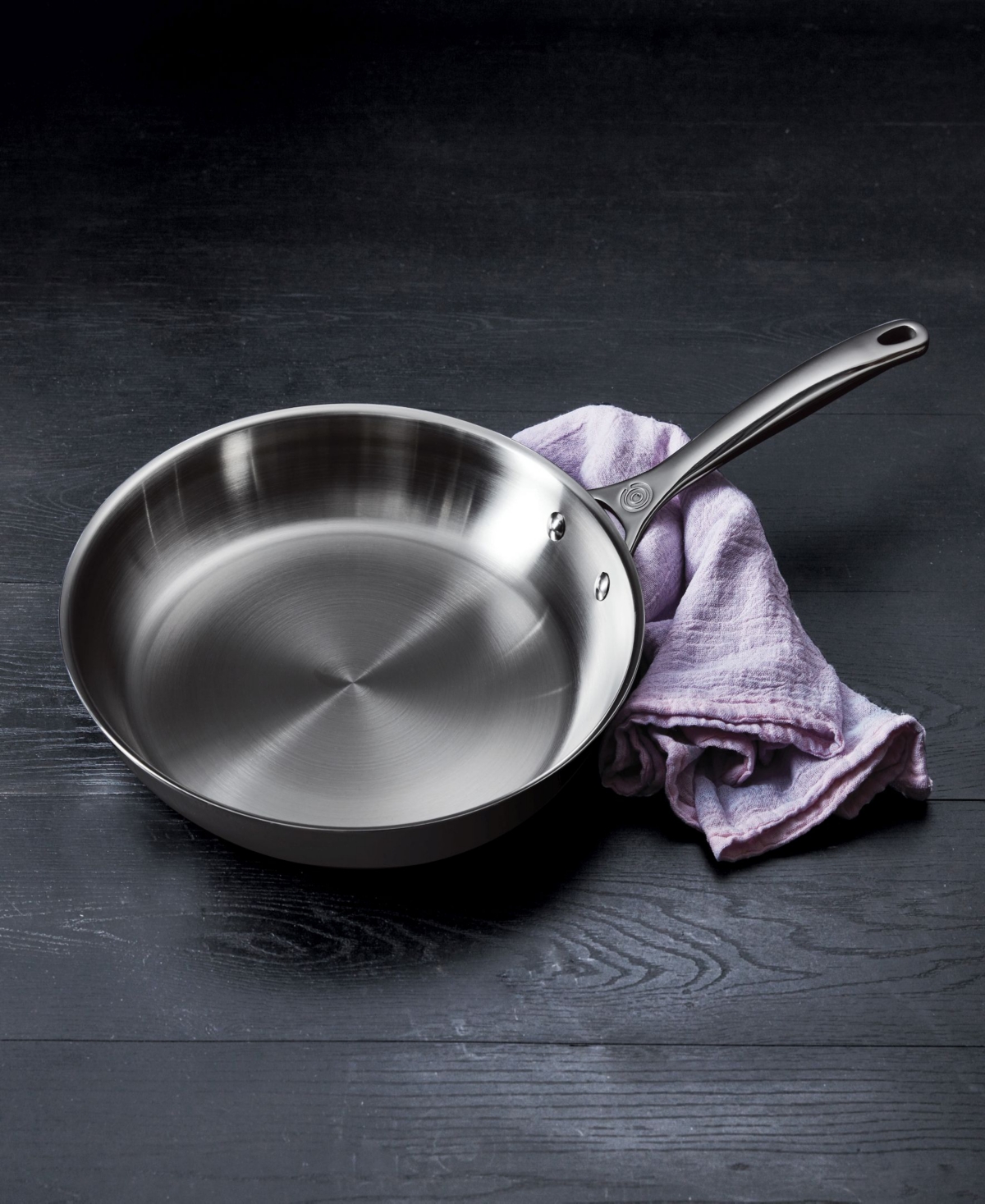 Le Creuset 12" 3-ply Stainless Steel Frying Pan With Aluminum Core In Stainless