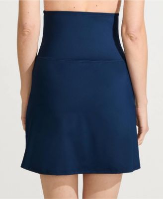 Women's Tummy Control Ultra High Waisted Modest Swim Skirt Swim Bottoms