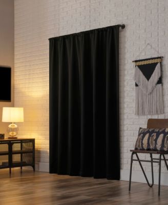 Bergen Theater Grade Extreme 100% Blackout Rod Pocket Single Curtain Panel Collection
