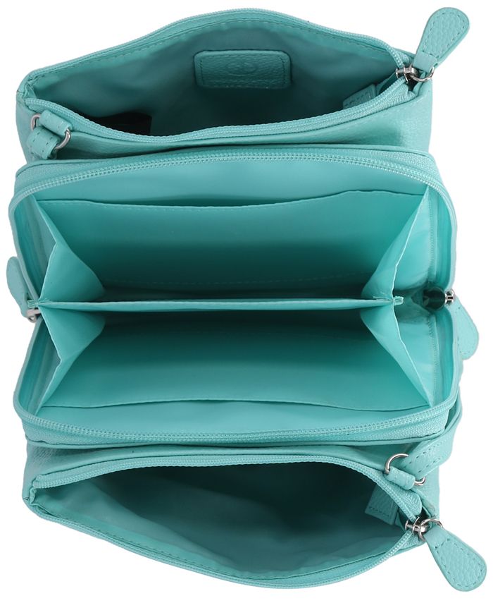 Giani Bernini TripleZip Pebble Leather Dasher Crossbody, Created for