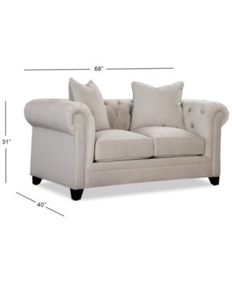 CLOSEOUT! Kallison 68" Fabric Loveseat, Created for Macy's