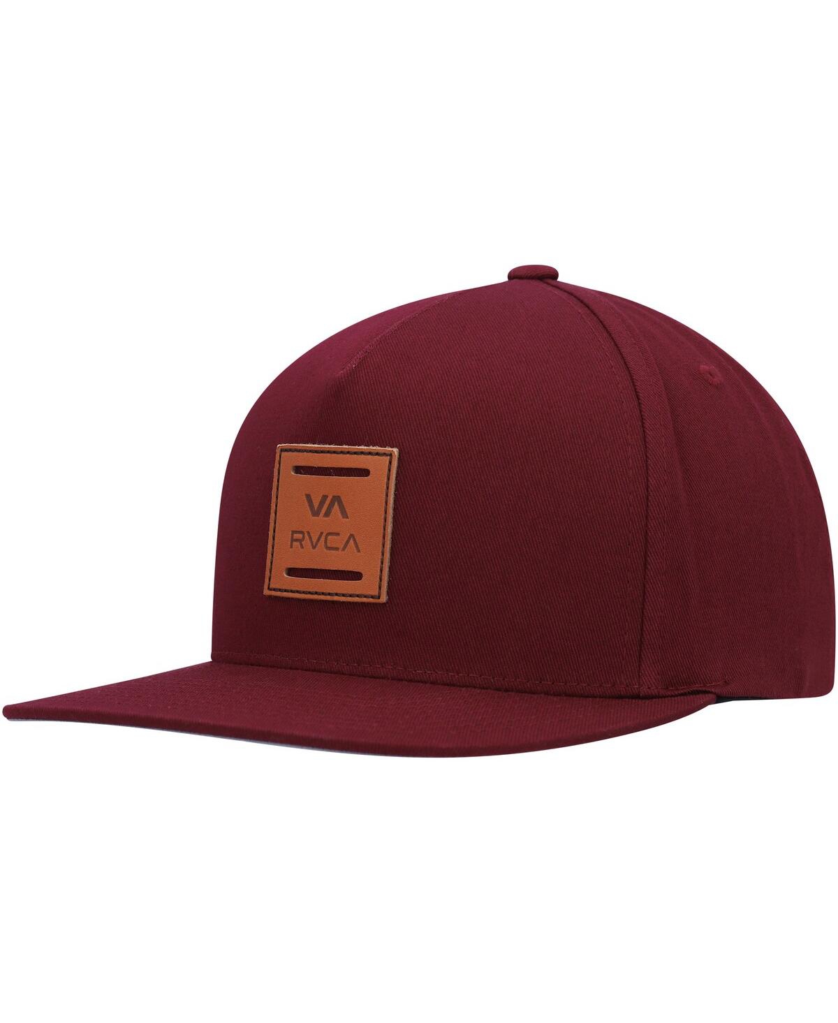 Shop Rvca Men's  Burgundy Va All The Way Snapback Hat