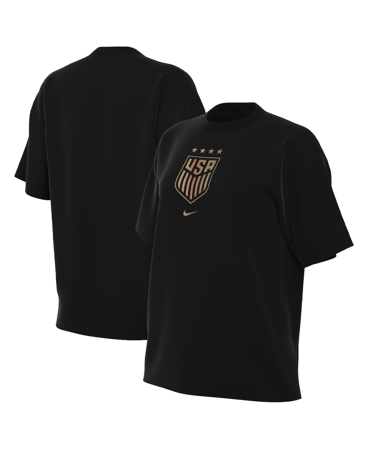Nike Women's  Black Uswnt Crest T-shirt In Black