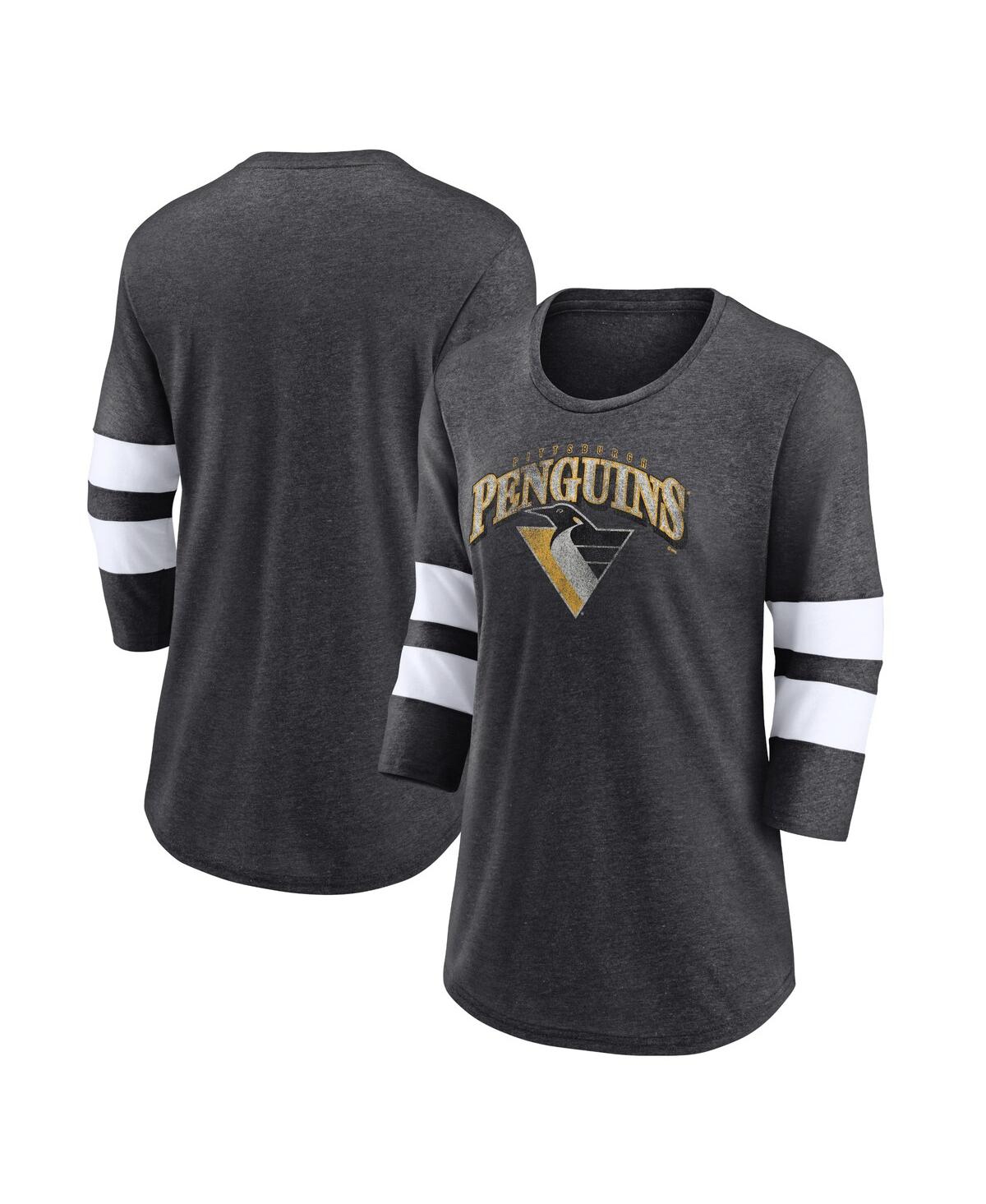 Fanatics Men's  Heather Charcoal Washington Capitals Special Edition 2.0 Barn Burner 3/4 Sleeve T-shi In Heather Charcoal