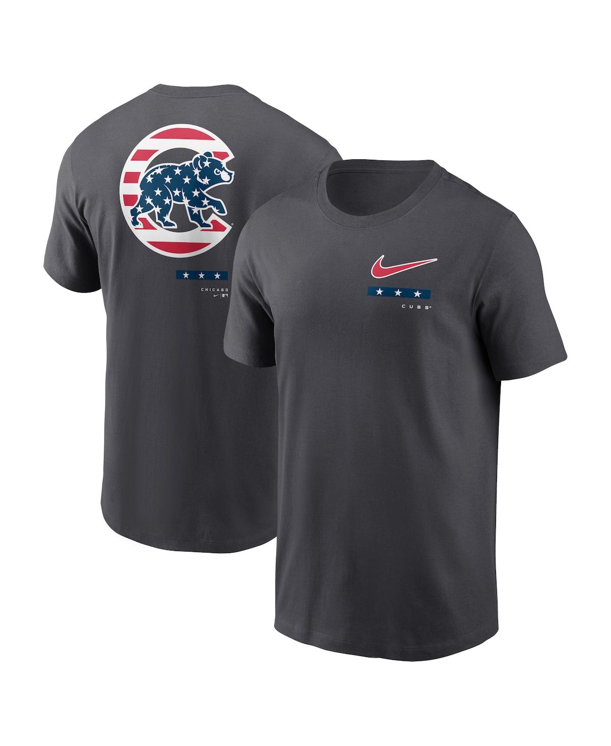 Shop Nike Men's  Anthracite Chicago Cubs Americana T-shirt