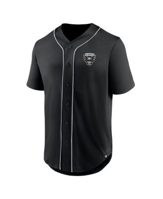 Men's Black D.C. United Third Period Fashion Baseball Button-Up Jersey