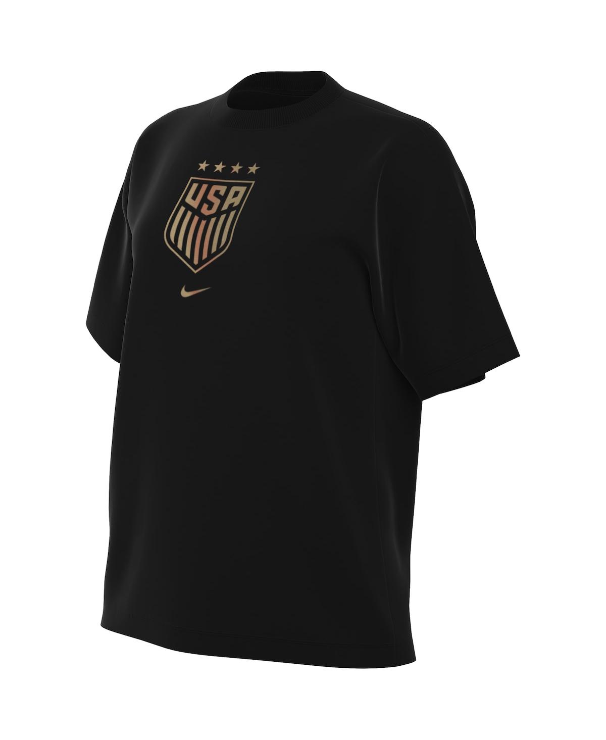 Nike Women's  Black Uswnt Crest T-shirt In Black