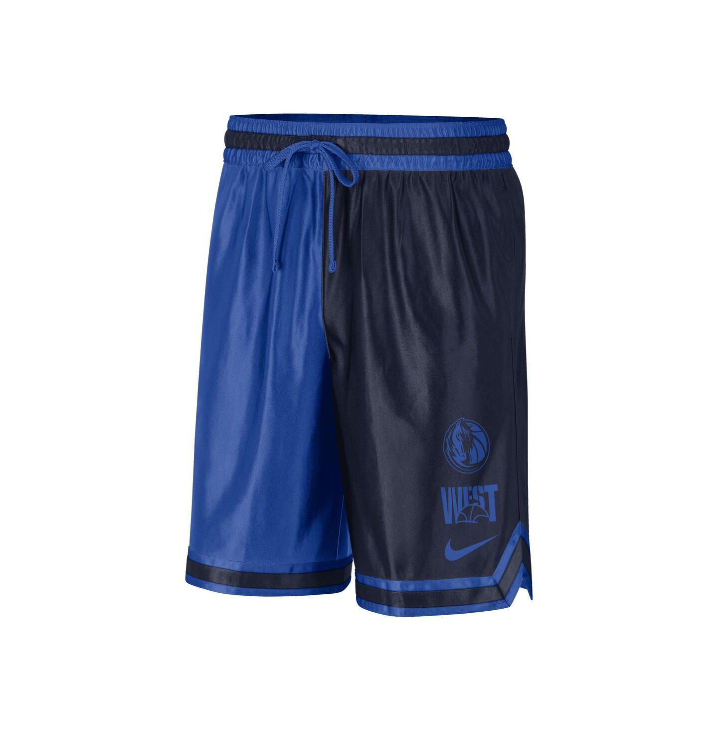 Мужские шорты Nike Navy, Blue Dallas Mavericks Courtside Versus Force Split DNA Performance — фото 3