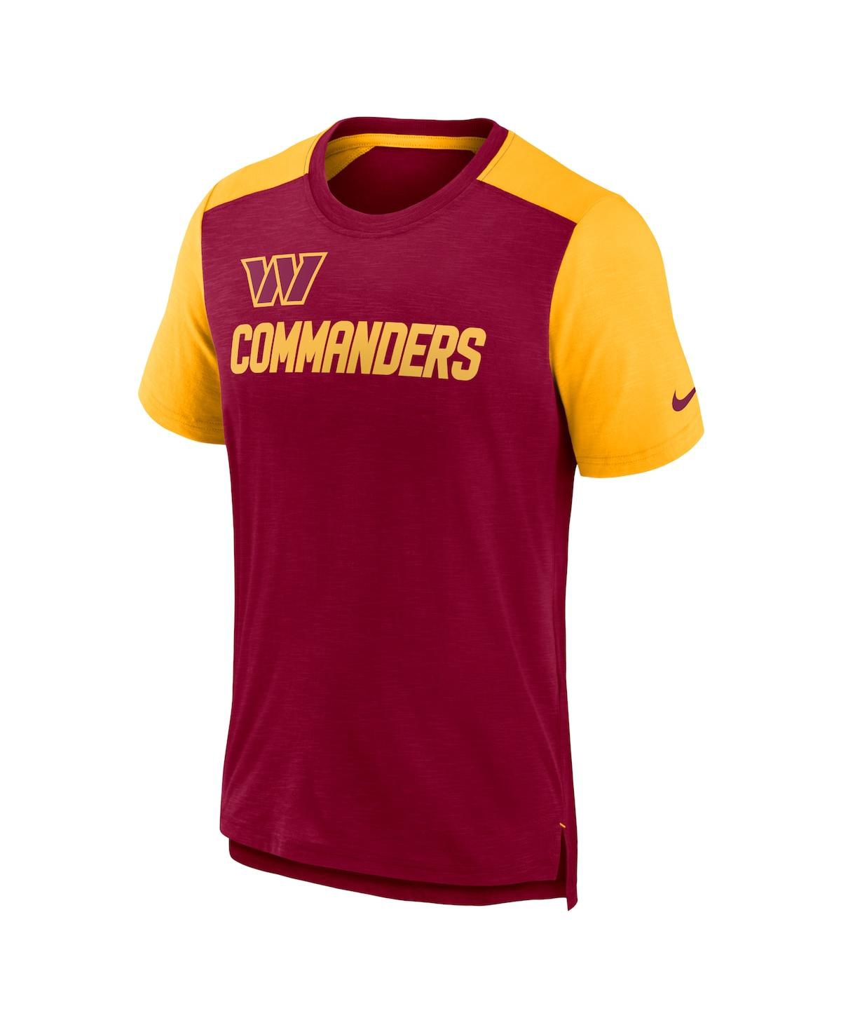 Men's Nike Heathered Gold Washington Commanders Color Block Team Name T-shirt - Heathered Gold