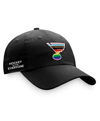 Men's Black St. Louis Blues Team Logo Pride Adjustable Hat