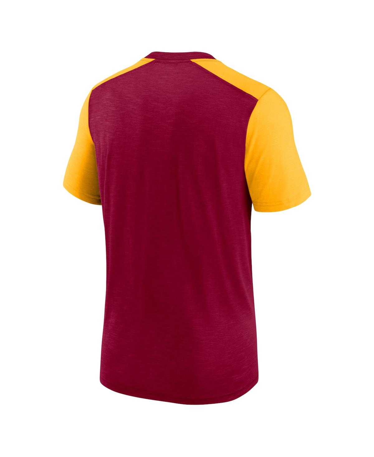 Men's Nike Heathered Gold Washington Commanders Color Block Team Name T-shirt - Heathered Gold