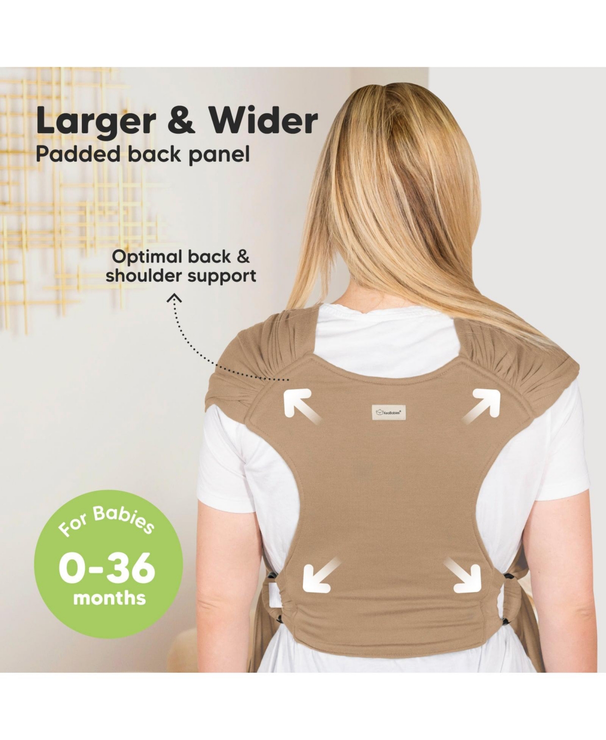 KeaBabies D-Lite Baby Wrap Carrier, Adjustable Baby Carrier, Baby Sling, Newborn, Infant, Toddler 7-44lbs