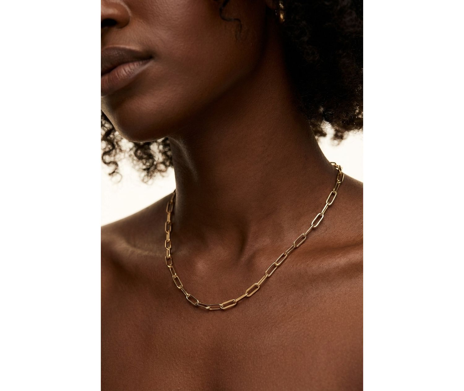 Stainless Steel Paperclip Chain Necklace