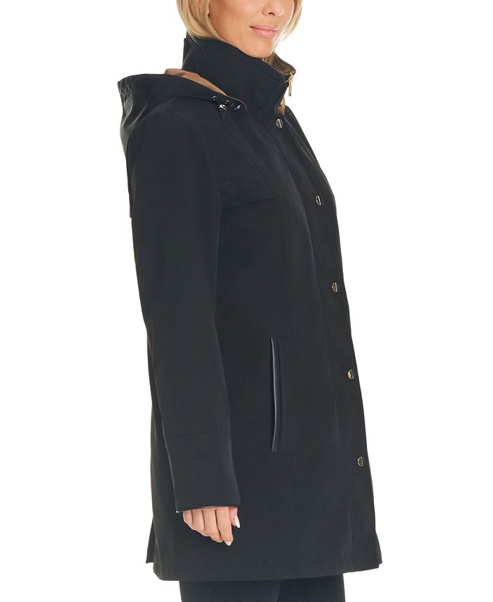 Jones New York Women's Two-Tone Hooded Raincoat - Macy's