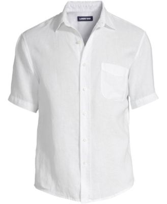 Men's Traditional Fit Short Sleeve Linen Shirt